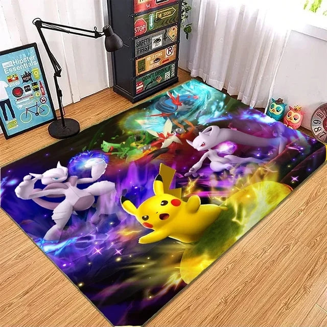 Pokemon Eevee Gengar Carpet Living Room Bedroom Sofa Rug Door Mat Kitchen Bathroom Mats for Kids Adults
