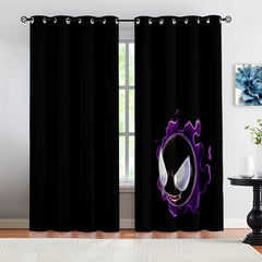 Pokemon Gengar Blackout Curtains Drapes for Window Treatment Set