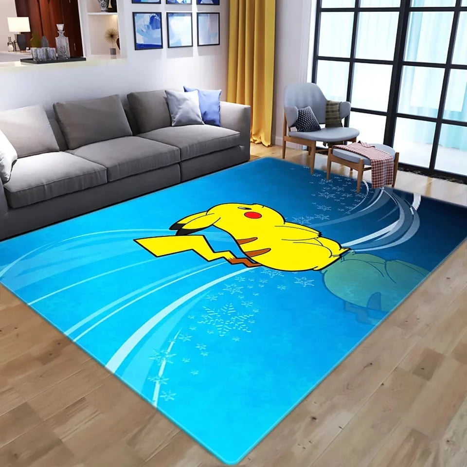Pokemon Pikachu Carpet Living Room Bedroom Sofa Mat Door Mat Kitchen Bathroom Mats