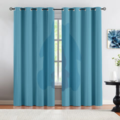 Pokemon Snorlax Blackout Curtains Drapes for Window Treatment Set