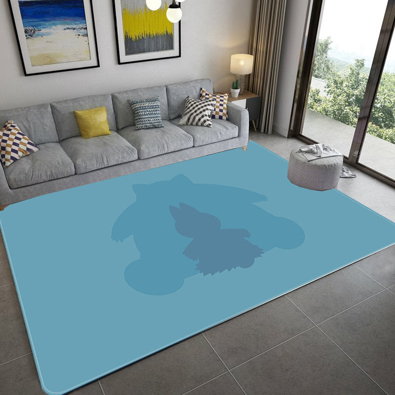 Pokemon Snorlax  Cartoon Carpet Living Room Bedroom Mats Kitchen Bathroom Rugs