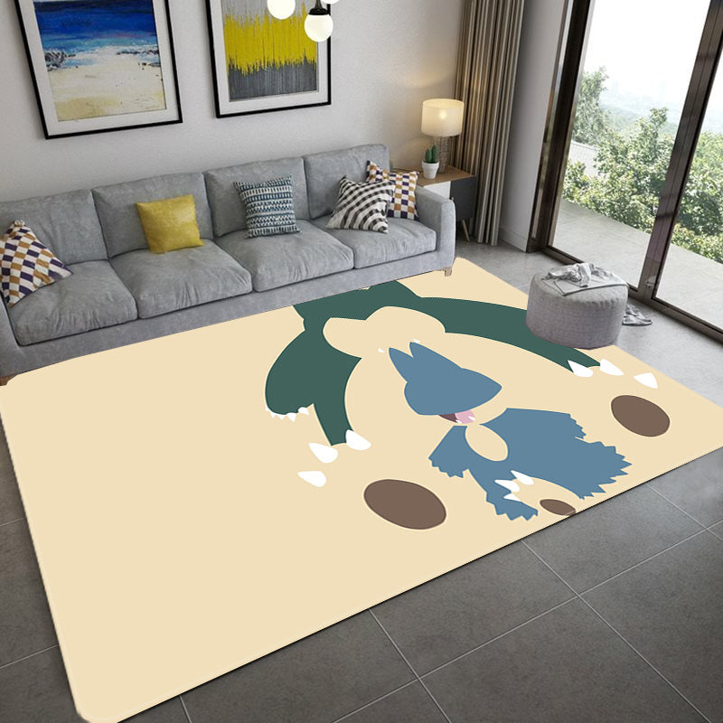 Pokemon Snorlax  Cartoon Carpet Living Room Bedroom Mats Kitchen Bathroom Rugs