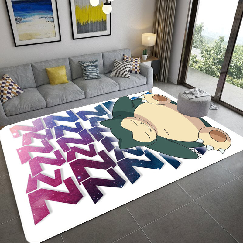Pokemon Snorlax  Cartoon Carpet Living Room Bedroom Mats Kitchen Bathroom Rugs