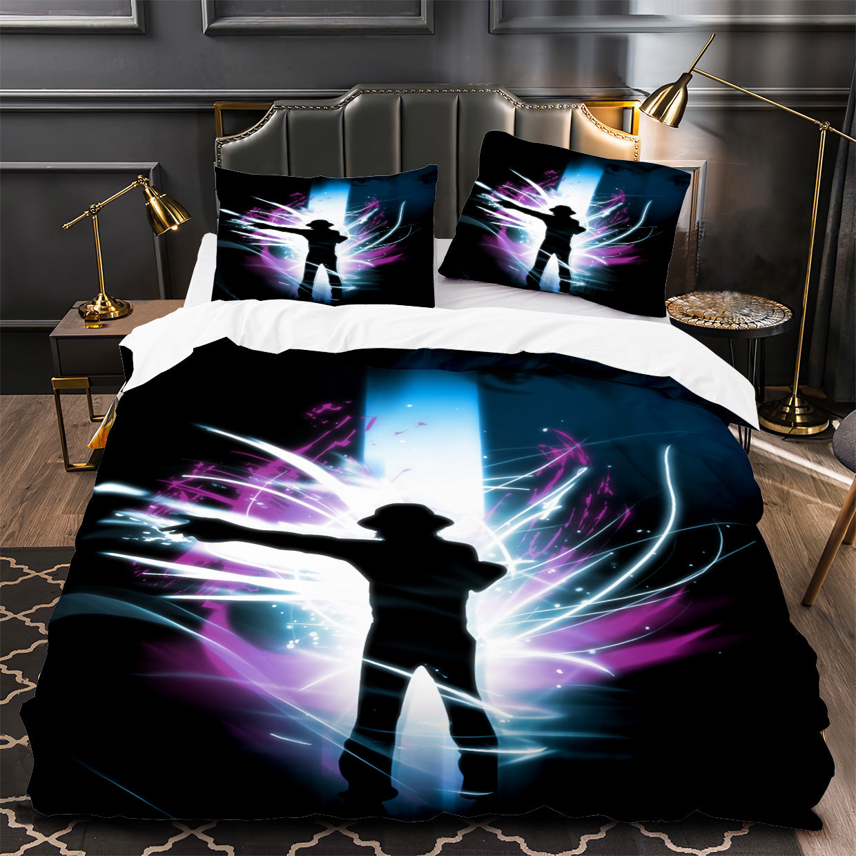 Pop Superstar Michael Jackson Duvet Cover Quilt Case Pillowcase Bedding Set Without Filler