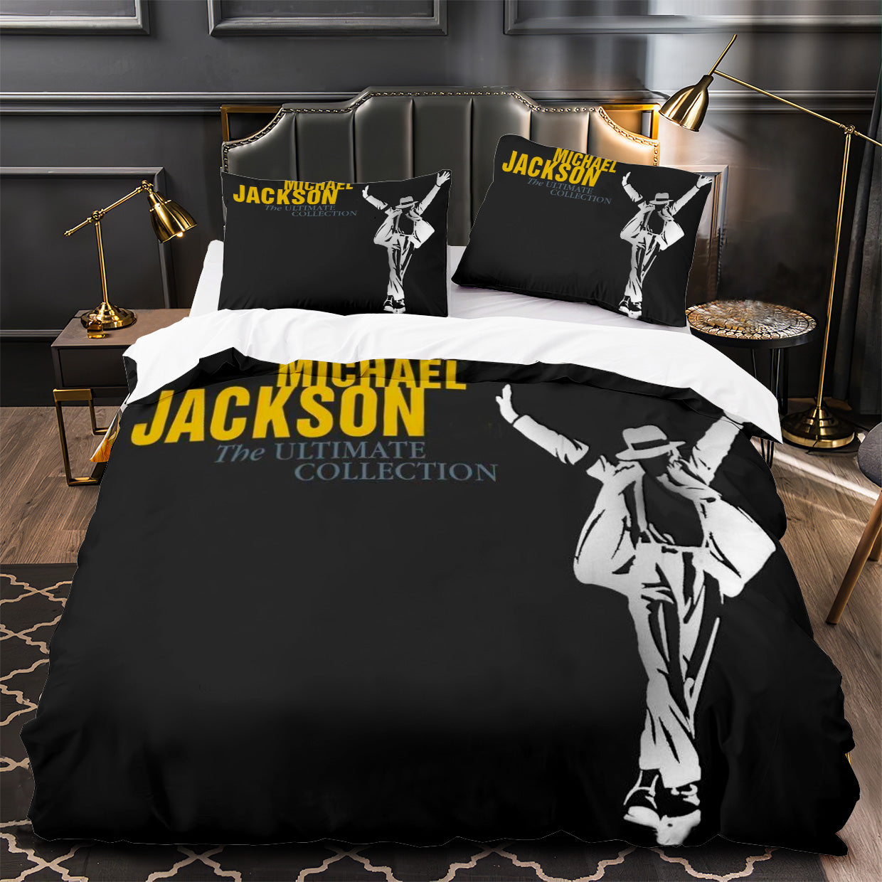 Pop Superstar Michael Jackson Duvet Cover Quilt Case Pillowcase Bedding Set Without Filler