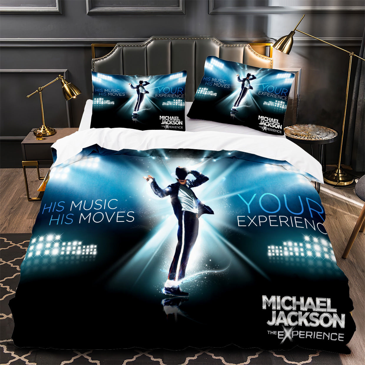 Pop Superstar Michael Jackson Duvet Cover Quilt Case Pillowcase Bedding Set Without Filler