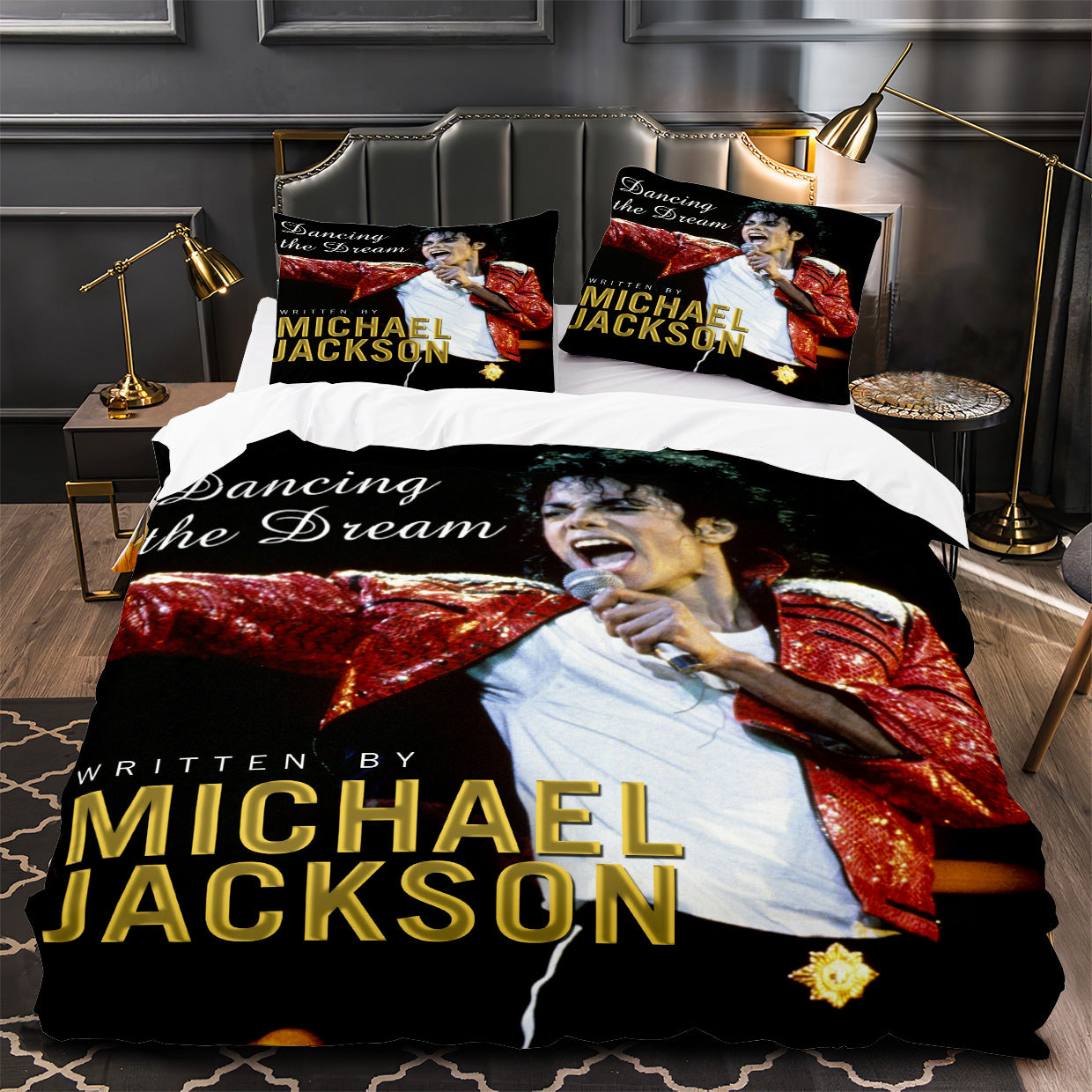Pop Superstar Michael Jackson Duvet Cover Quilt Case Pillowcase Bedding Set Without Filler