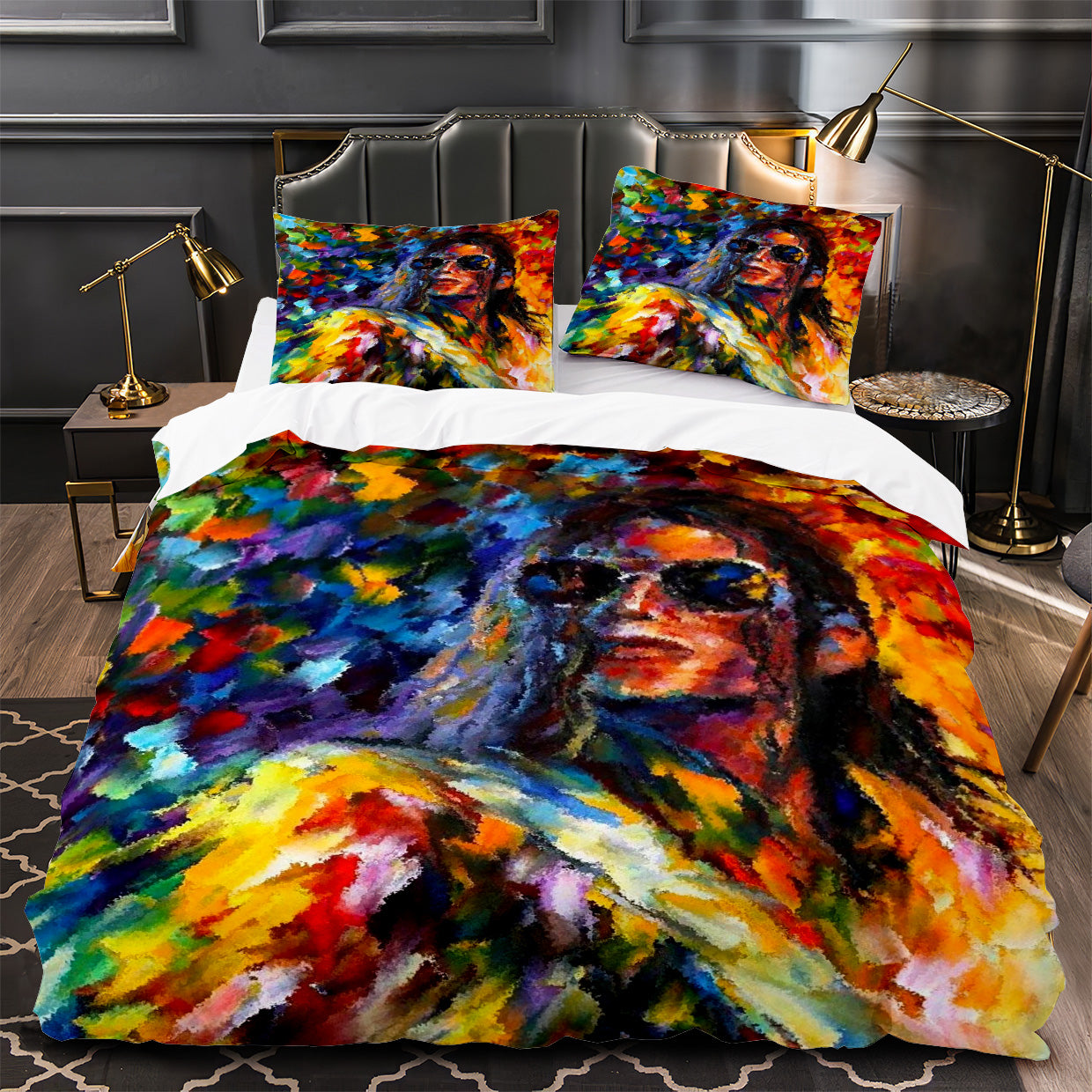 Pop Superstar Michael Jackson Duvet Cover Quilt Case Pillowcase Bedding Set Without Filler