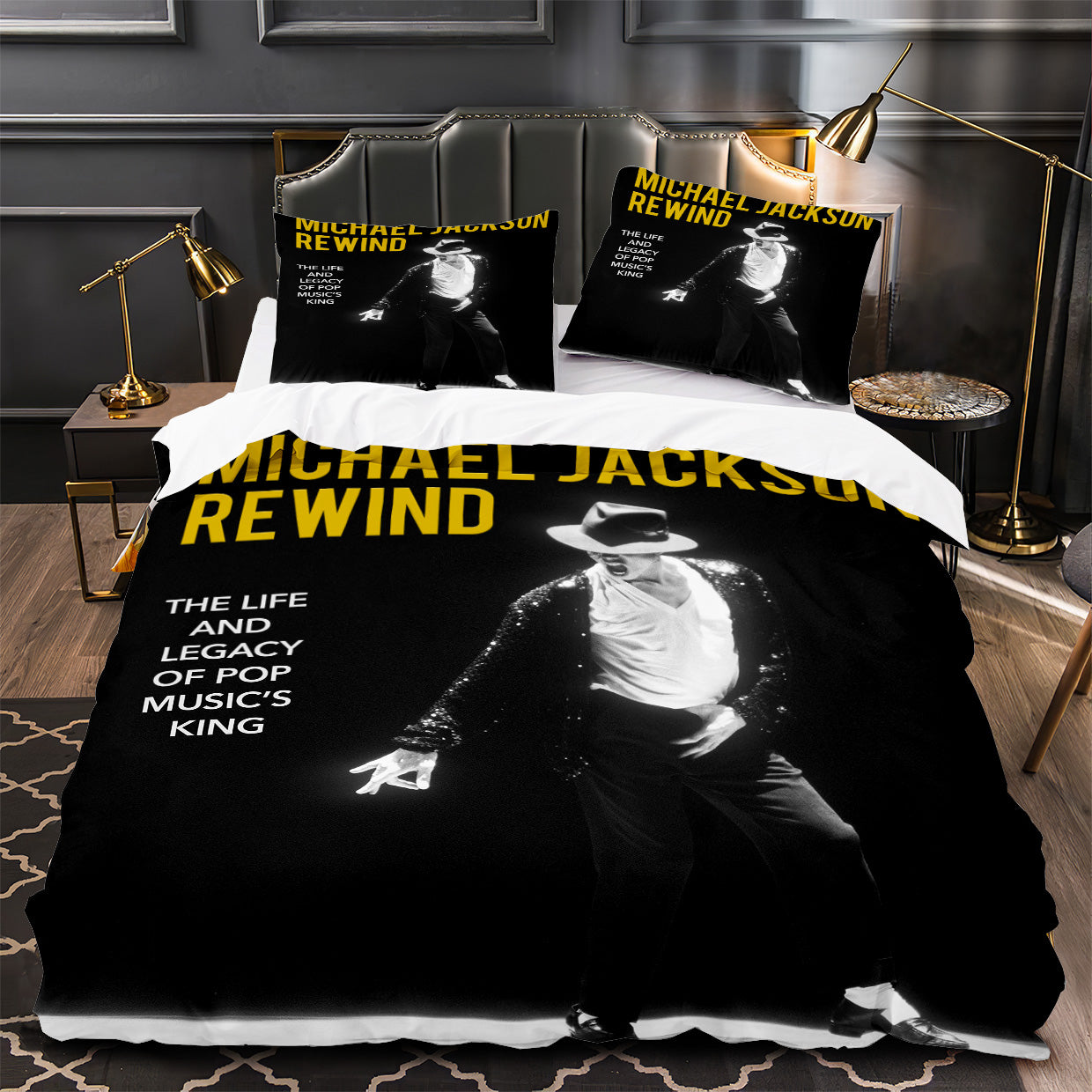 Pop Superstar Michael Jackson Duvet Cover Quilt Case Pillowcase Bedding Set Without Filler