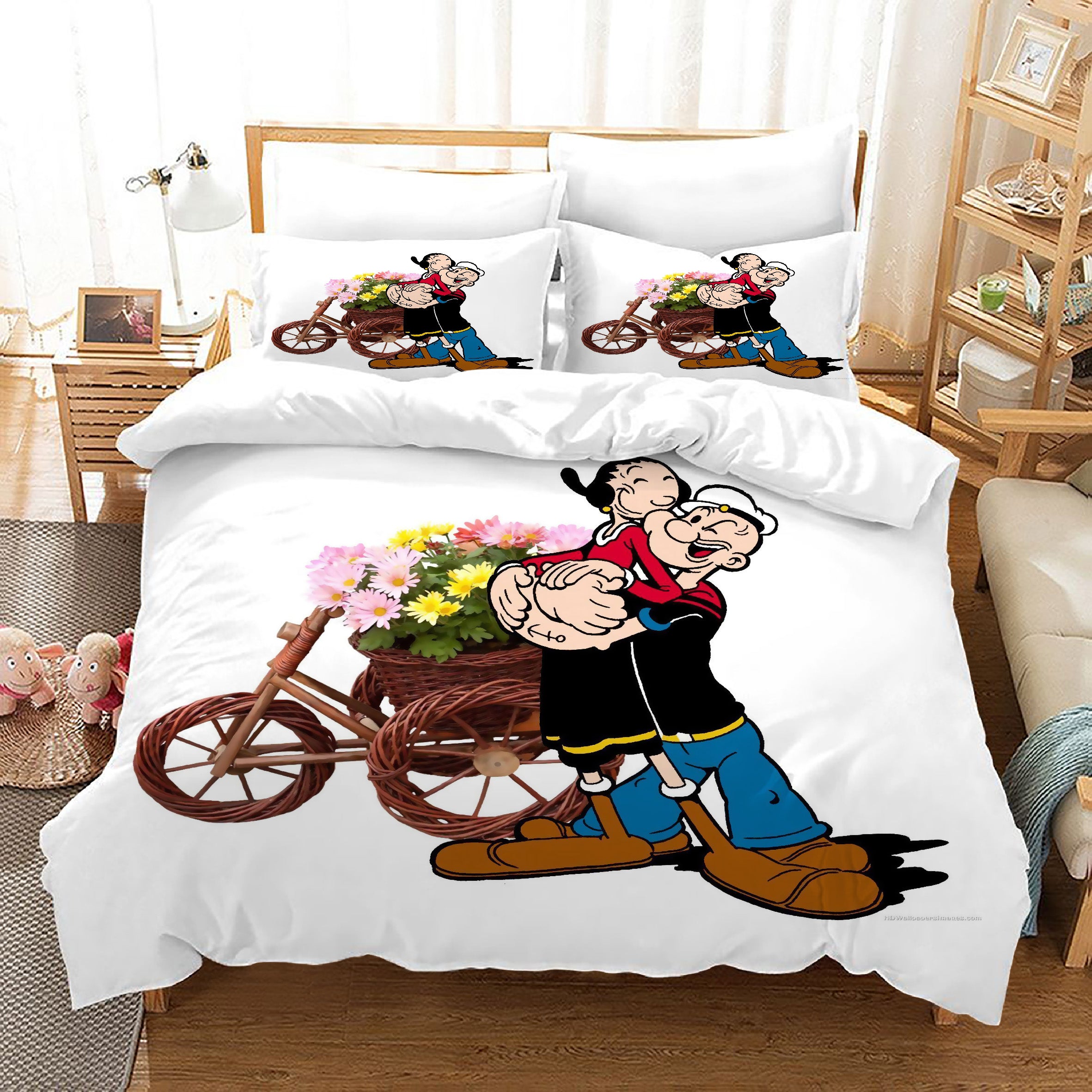 Popeye the Sailor  Duvet Cover Quilt Cover Pillowcase Bedding Set Bed Linen