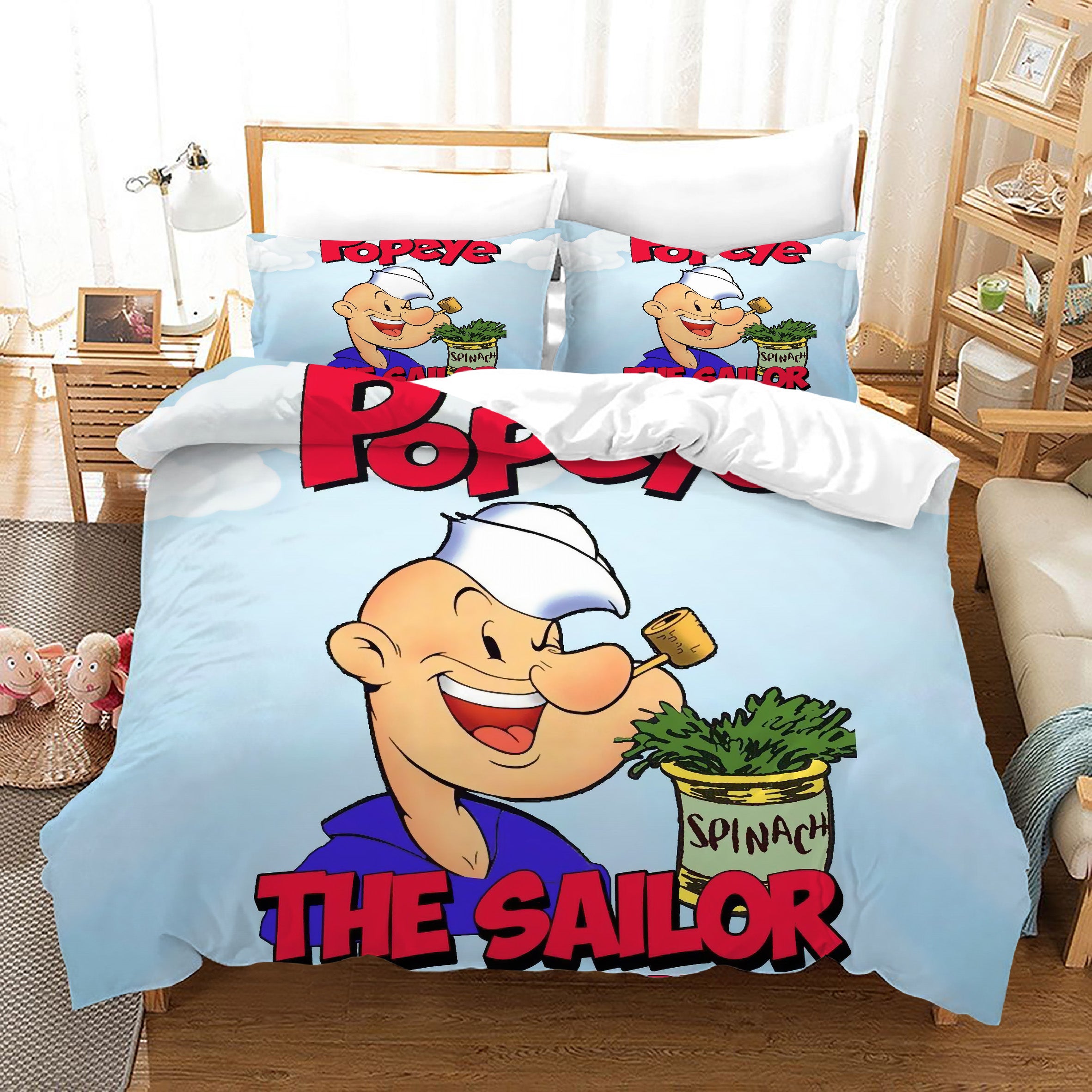 Popeye the Sailor  Duvet Cover Quilt Cover Pillowcase Bedding Set Bed Linen
