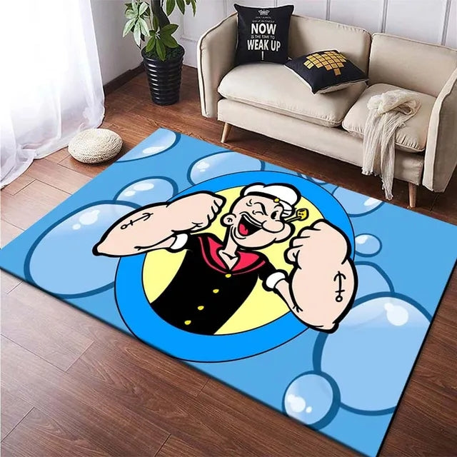 Popeye the Sailor Cosplay Carpet Living Room Bedroom Sofa Rug Door Mat