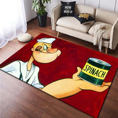 Popeye the Sailor Cosplay Carpet Living Room Bedroom Sofa Rug Door Mat