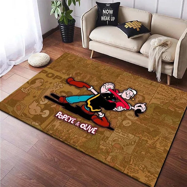 Popeye the Sailor Cosplay Carpet Living Room Bedroom Sofa Rug Door Mat