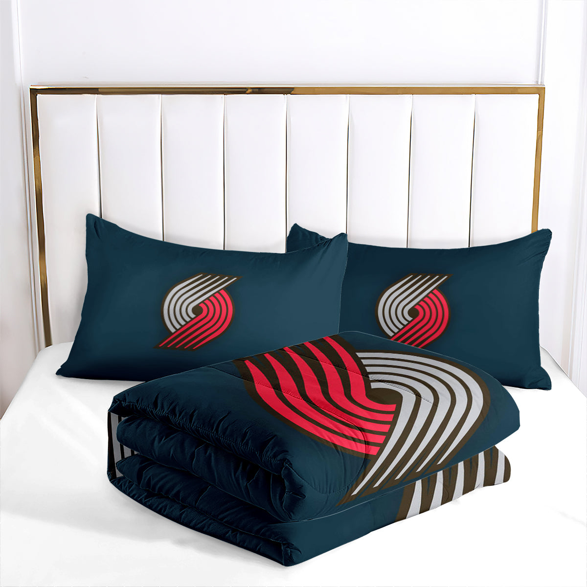 Portland Trail Blazers Basketball Comforter Pillowcase Sets Blanket All Season Reversible Quilted Duvet