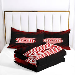 Portland Trail Blazers Basketball Comforter Pillowcase Sets Blanket All Season Reversible Quilted Duvet