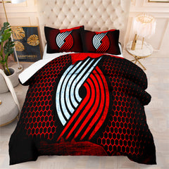Portland Trail Blazers Basketball Comforter Pillowcase Sets Blanket All Season Reversible Quilted Duvet