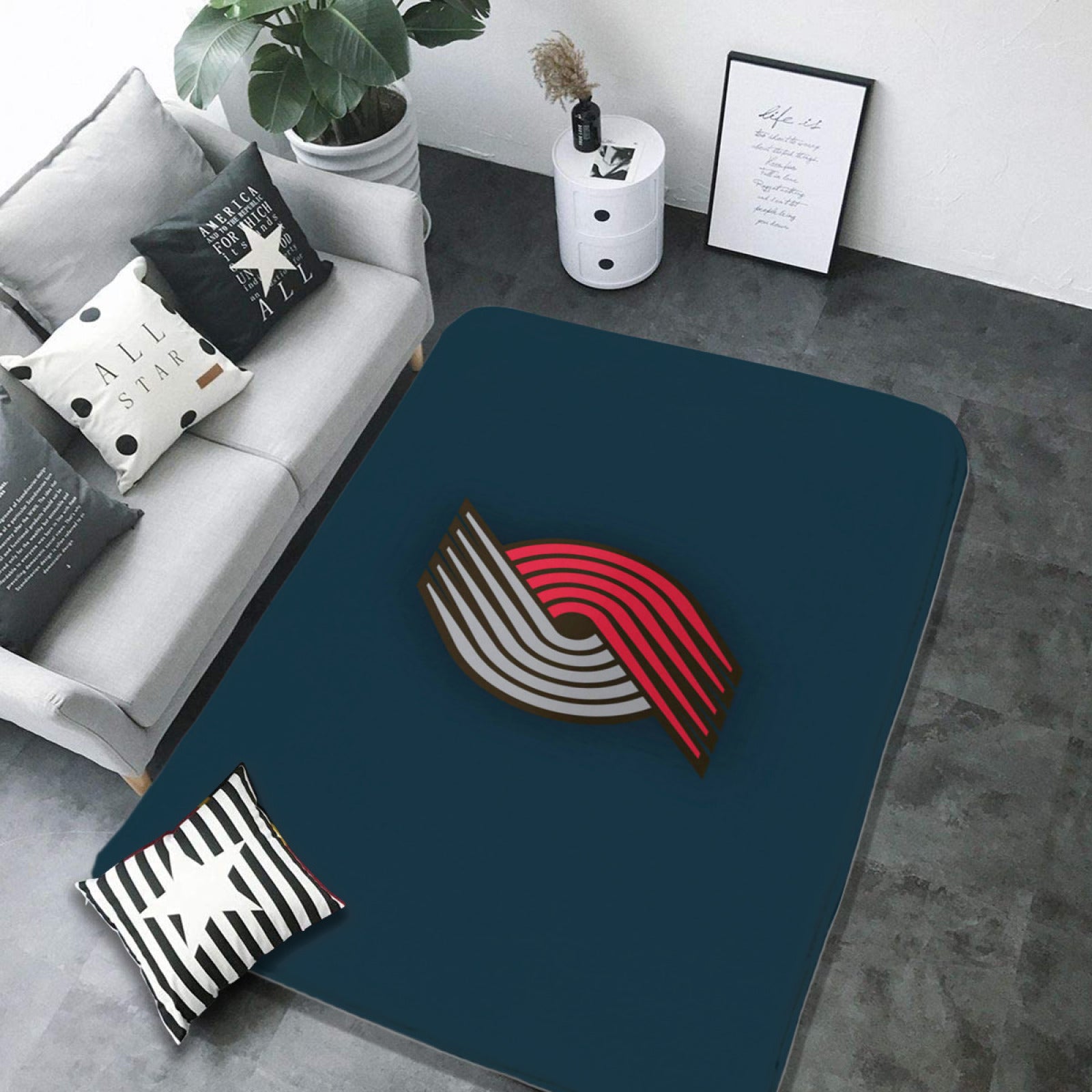 Portland Trail Basketball Blazers Carpet Living Room Bedroom Mats Kitchen Bathroom Rug
