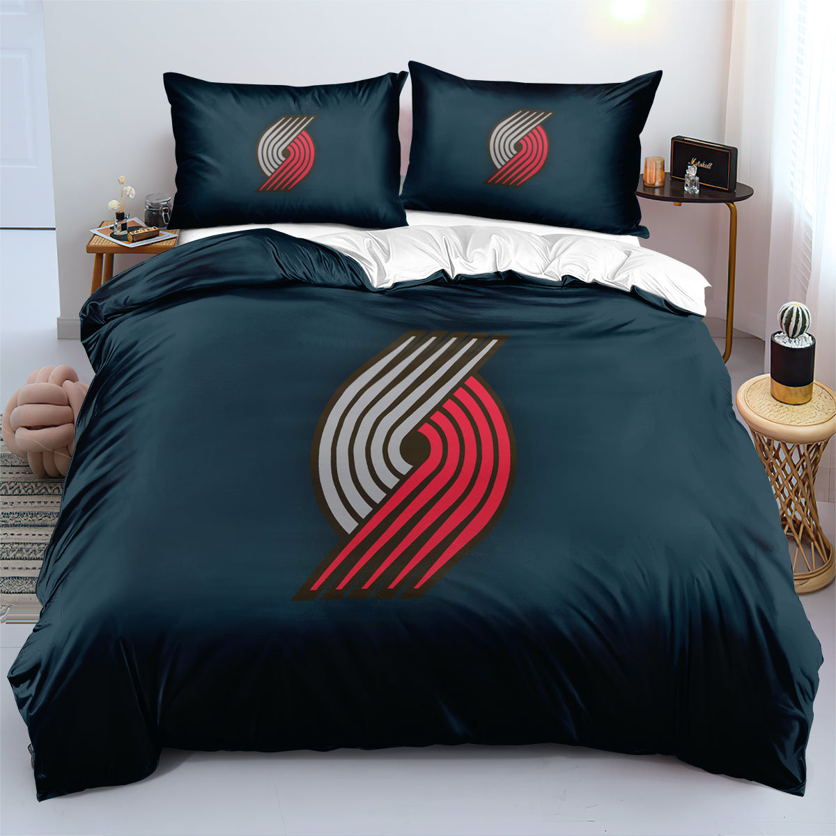 Portland Basketball Trail Blazers Bedding Set Quilt Cover Without Filler