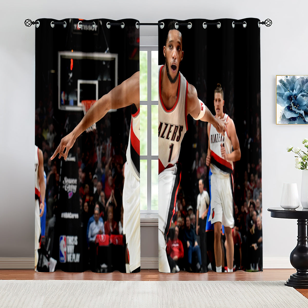 Portland Basketball Trail Blazers  Blackout Curtains Drapes For Window Treatment Set