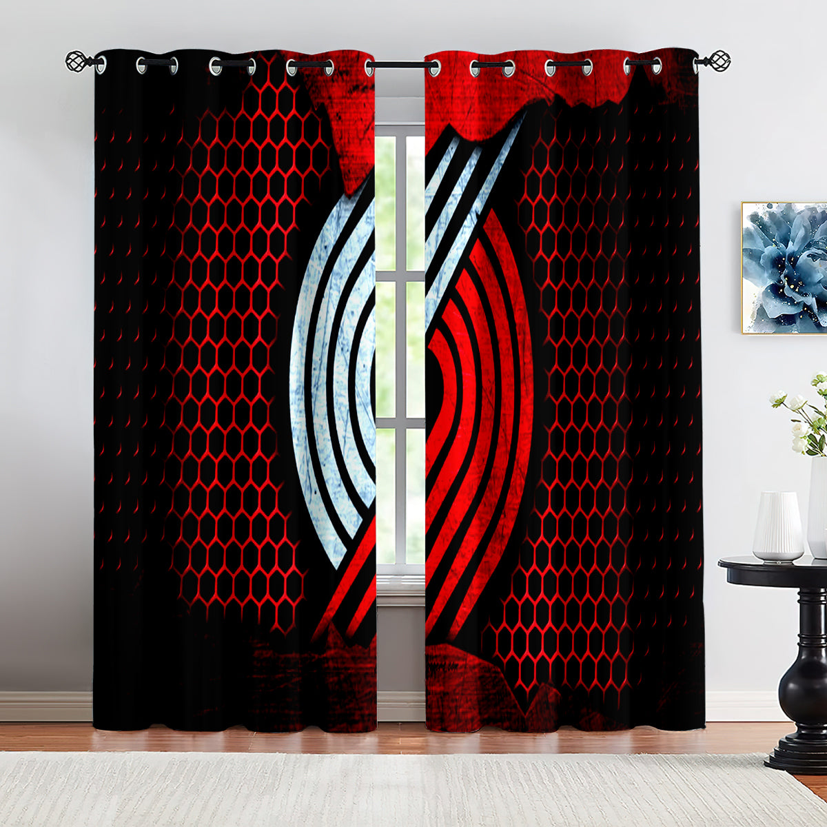 Portland Basketball Trail Blazers  Blackout Curtains Drapes For Window Treatment Set