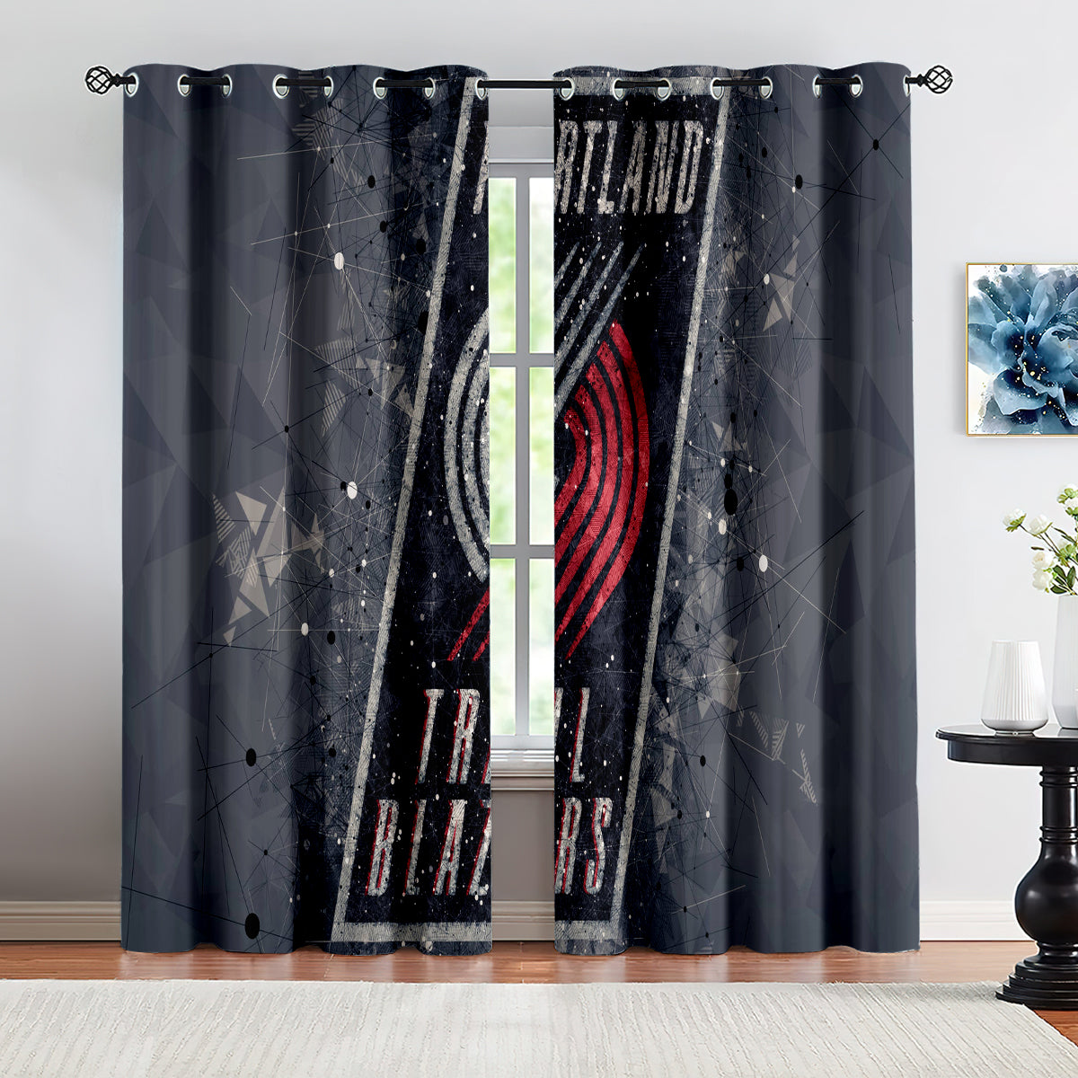 Portland Basketball Trail Blazers  Blackout Curtains Drapes For Window Treatment Set