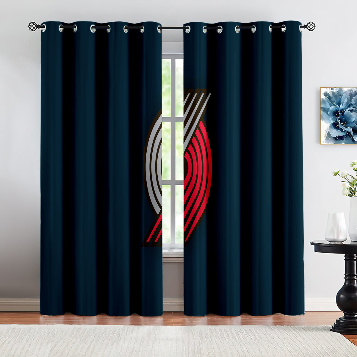 Portland Basketball Trail Blazers  Blackout Curtains Drapes For Window Treatment Set