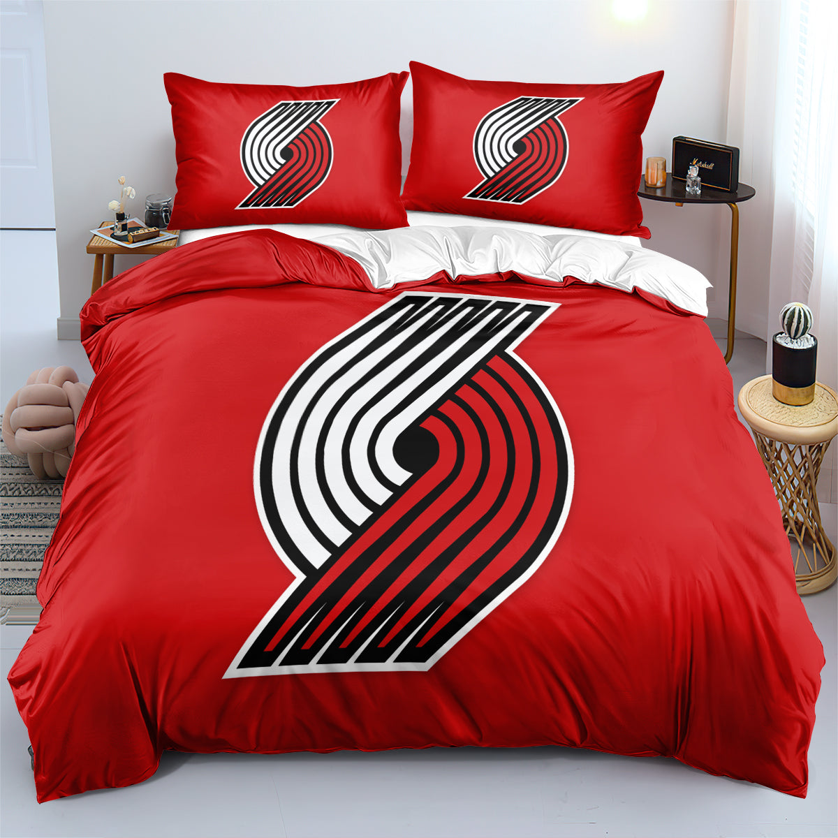 Portland Basketball Trail Blazers Bedding Set Quilt Cover Without Filler