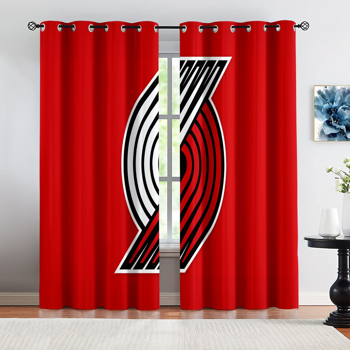 Portland Basketball Trail Blazers  Blackout Curtains Drapes For Window Treatment Set