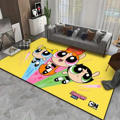 The Powerpuff Girls Graphic Carpet Living Room Bedroom Sofa Rug Door Mat Kitchen Bathroom Mats for Kids