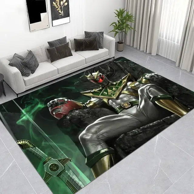 Power Ranger Cosplay Carpet Living Room Bedroom Sofa Rug Door Mat