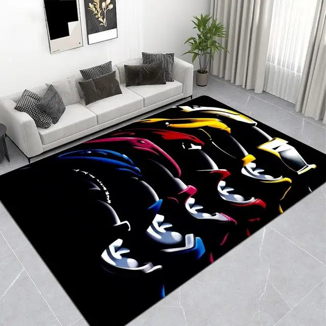 Power Ranger Cosplay Carpet Living Room Bedroom Sofa Rug Door Mat