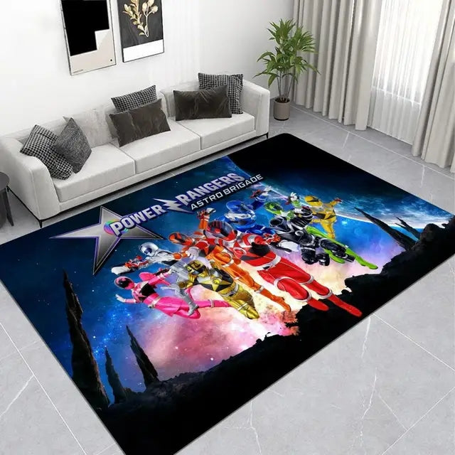 Power Ranger Cosplay Carpet Living Room Bedroom Sofa Rug Door Mat