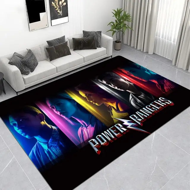 Power Ranger Cosplay Carpet Living Room Bedroom Sofa Rug Door Mat