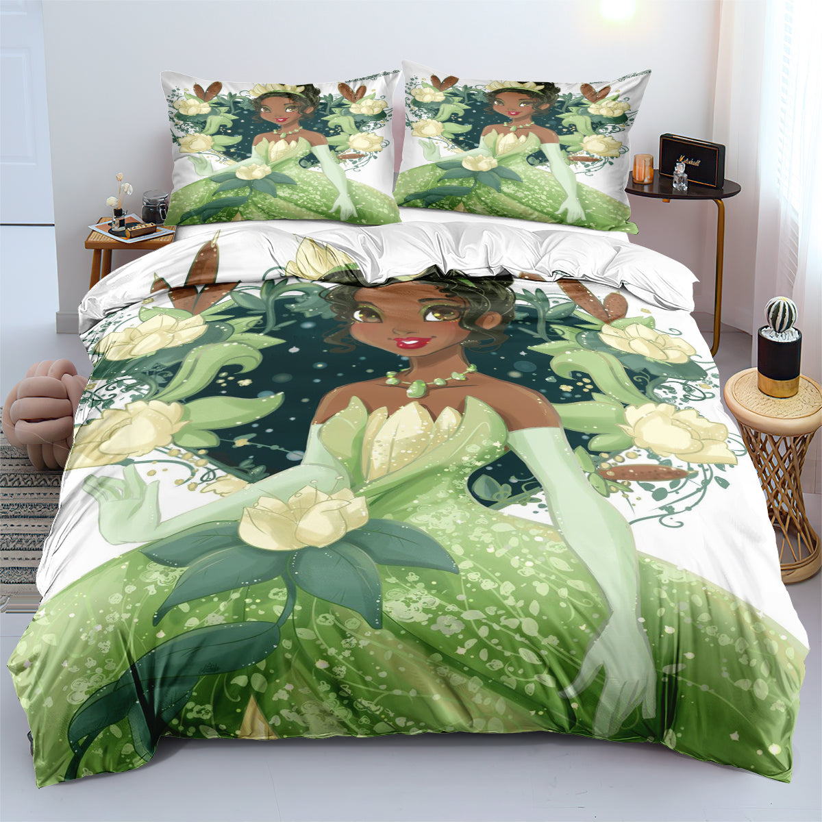 Princess and Frog 3D Printed Duvet Cover Quilt Cover Pillowcase Bedding Set