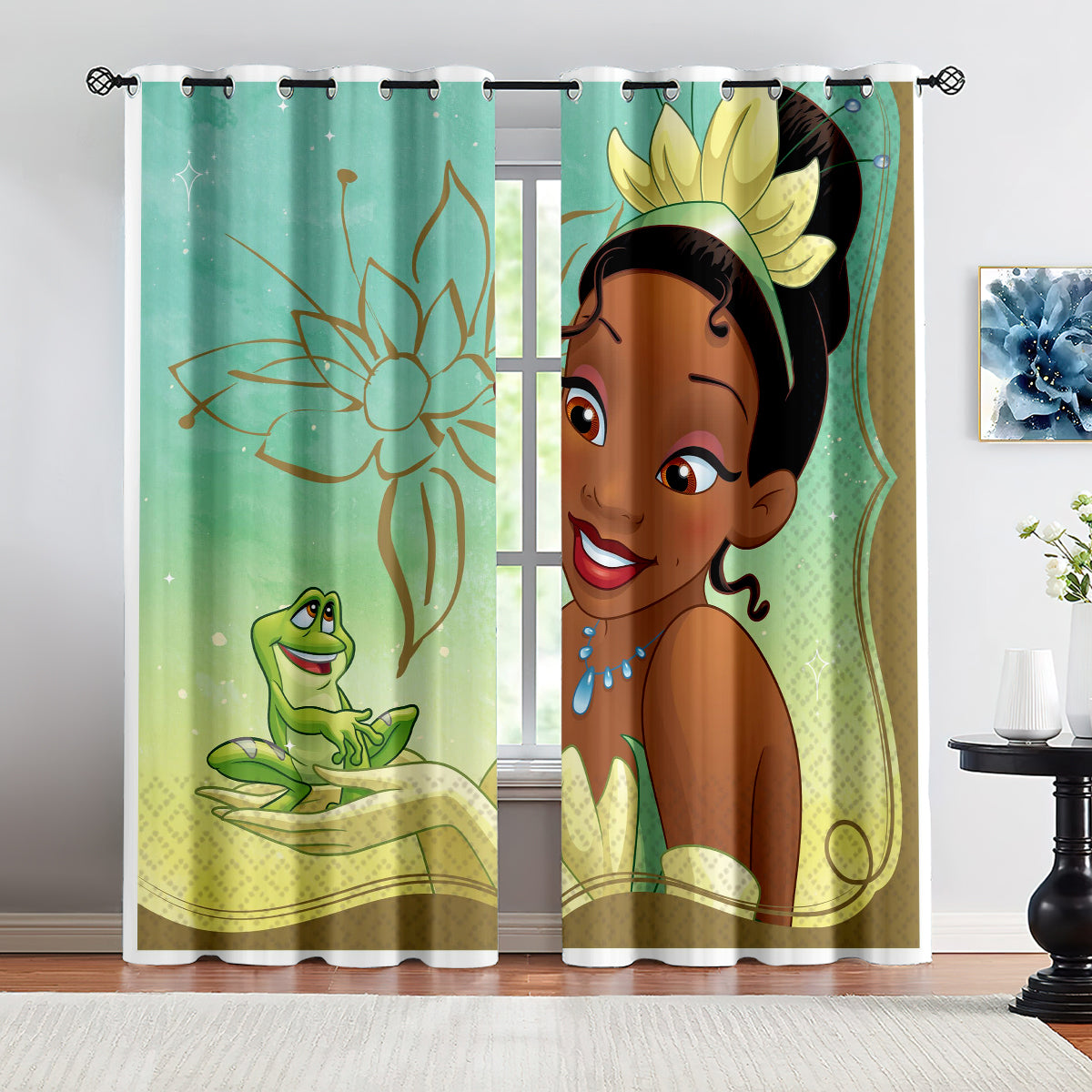 Princess and Frog Curtains Blackout Window Drapes