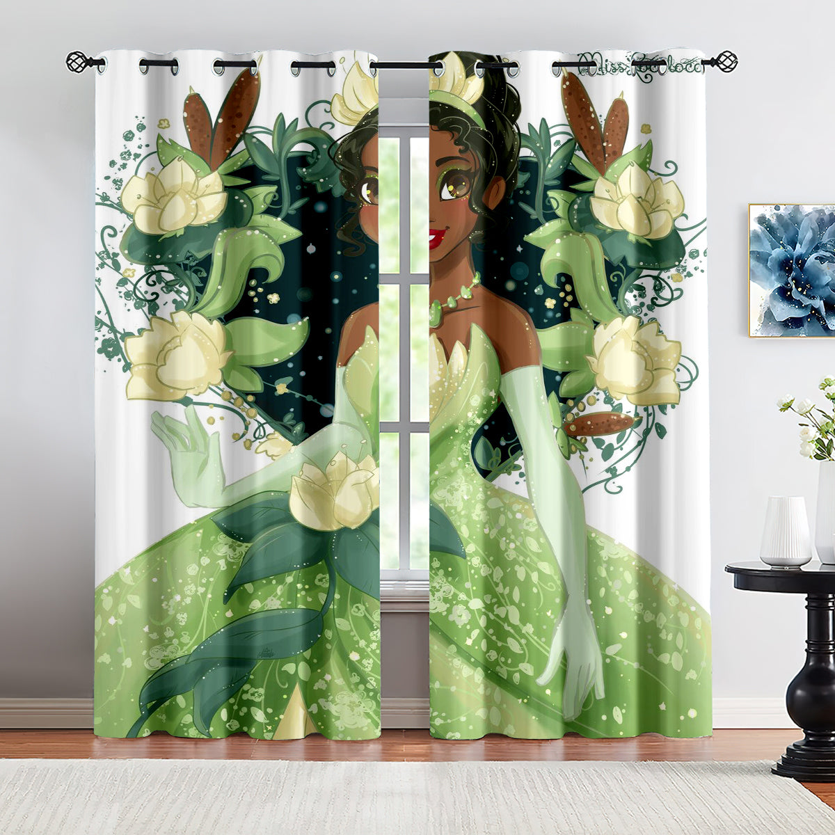 Princess and Frog Curtains Blackout Window Drapes