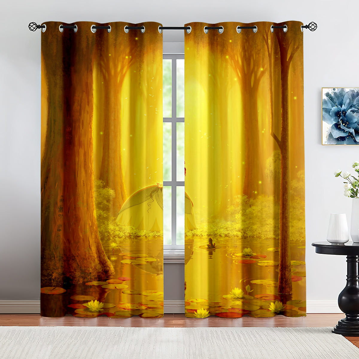 Princess and Frog Curtains Blackout Window Drapes