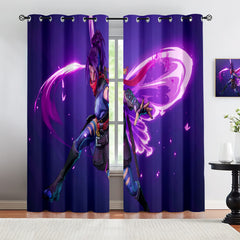 Marvel Rivals Psylocke Blackout Curtains Drapes For Window Treatment Set