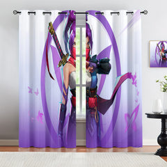 Marvel Rivals Psylocke Blackout Curtains Drapes For Window Treatment Set
