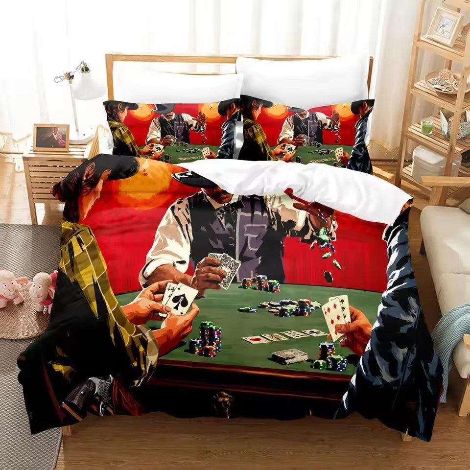 Red Dead Redemption Duvet Cover Quilt Case Pillowcase Bedding Set Without Filler