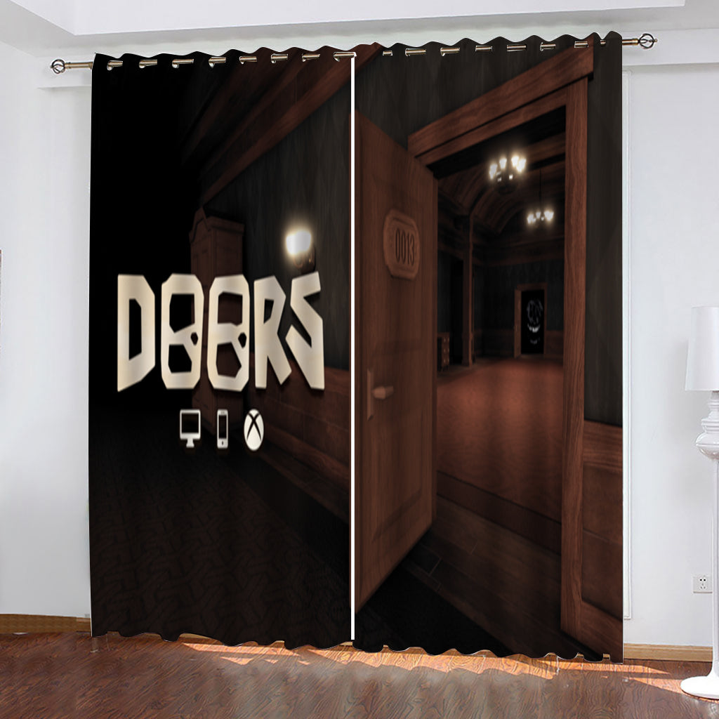 Roblox Doors Blackout Curtains Drapes For Window Treatment Set