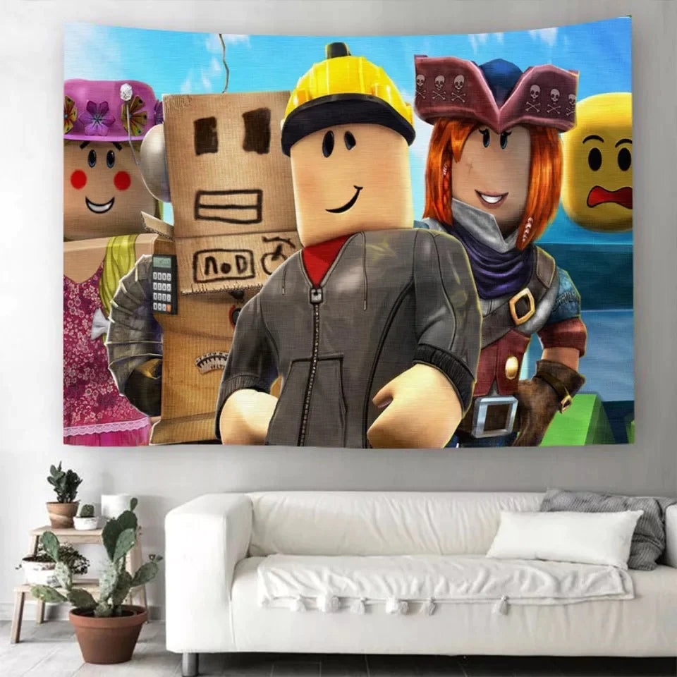 Roblox Wall Decor Hanging Tapestry Home Bedroom Living Room Decoration