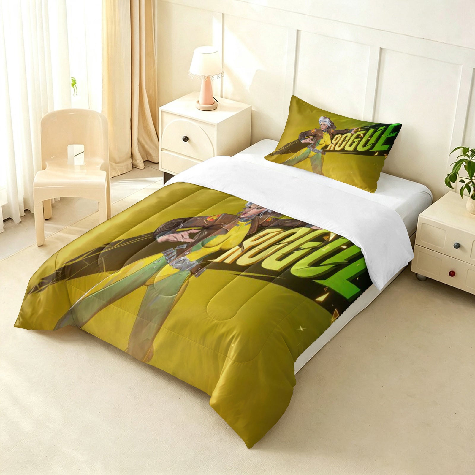 ‌Marvel Rivals Rogue Comforter Pillowcase Sets Blanket All Season Reversible Quilted Duvet