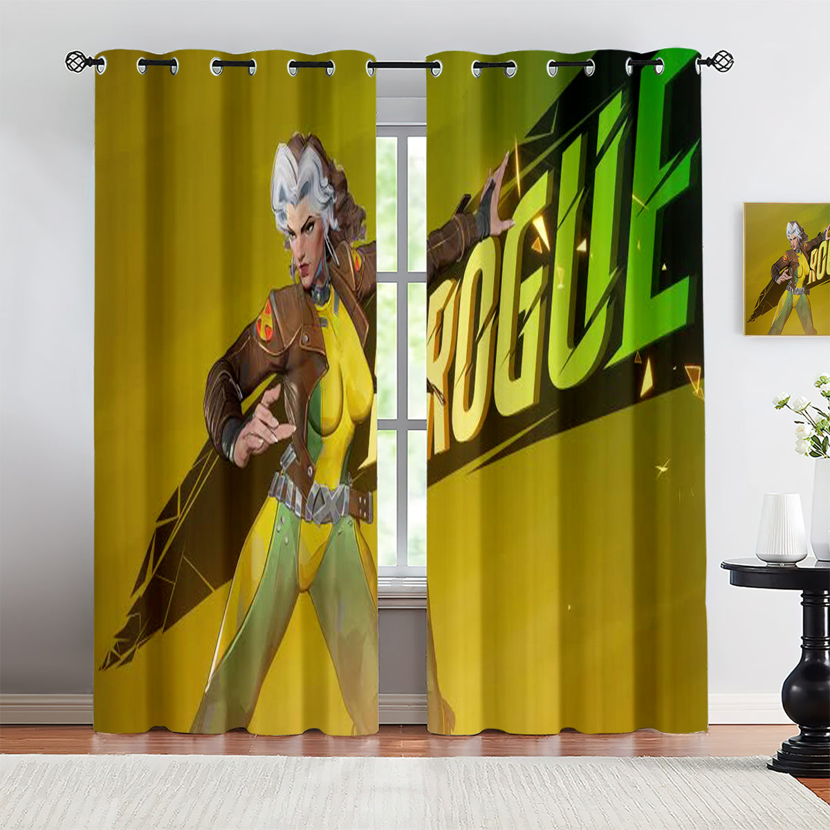 Marvel Rivals Rogue Blackout Curtains Drapes For Window Treatment Set