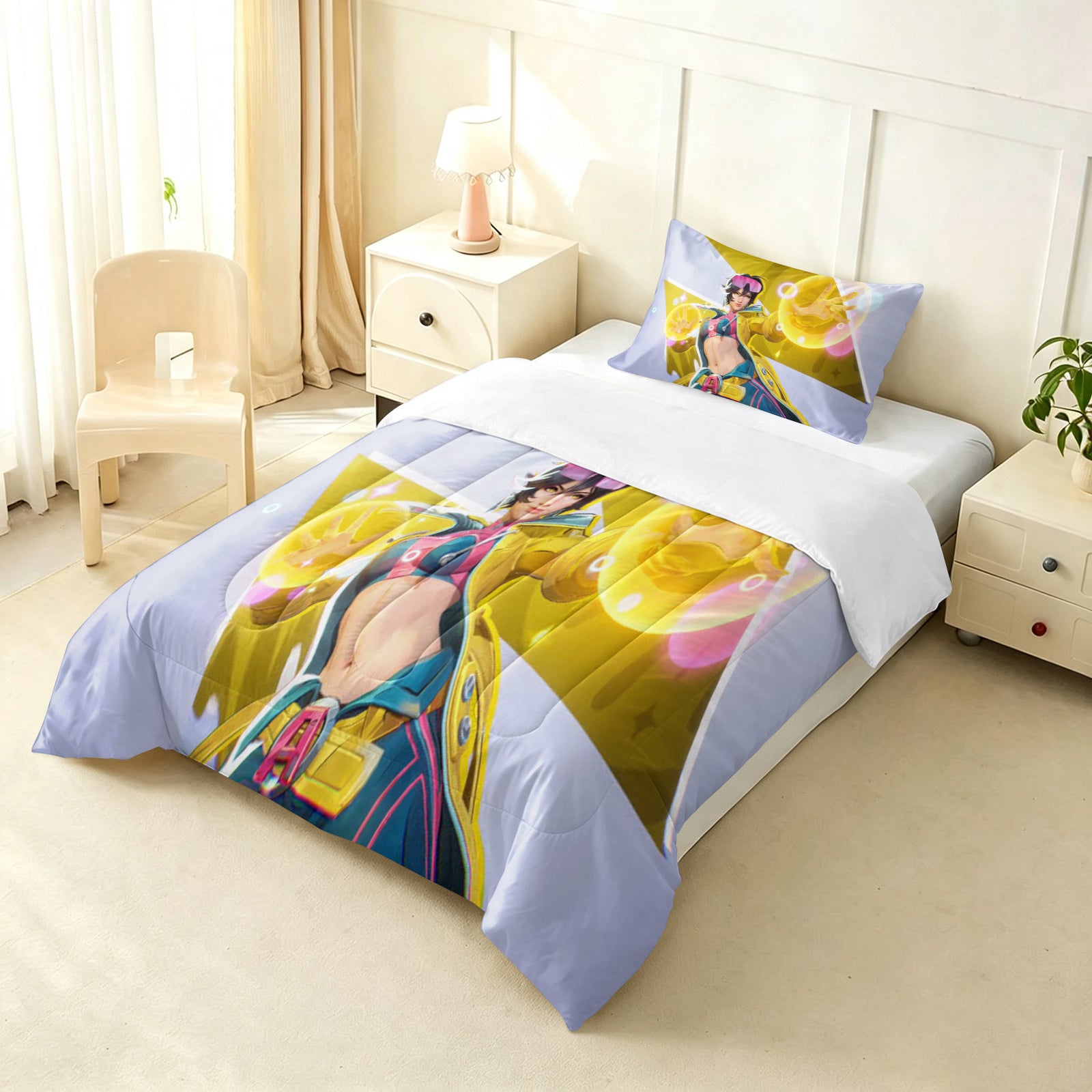 ‌Marvel Rivals Rogue Comforter Pillowcase Sets Blanket All Season Reversible Quilted Duvet