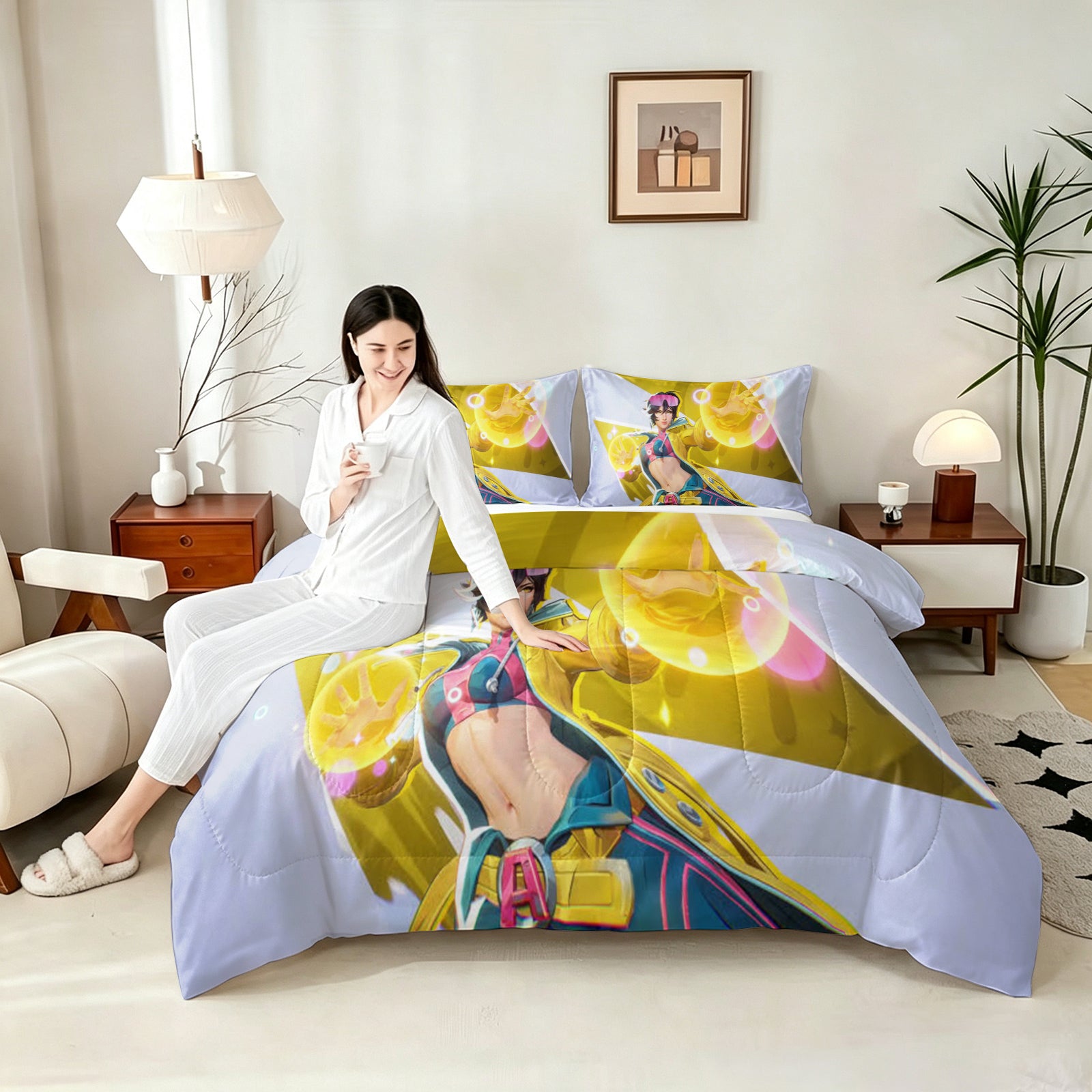 ‌Marvel Rivals Rogue Comforter Pillowcase Sets Blanket All Season Reversible Quilted Duvet