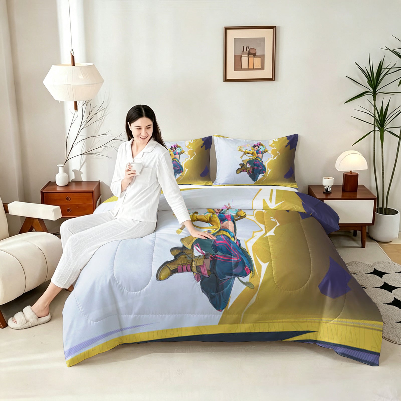 ‌Marvel Rivals Rogue Comforter Pillowcase Sets Blanket All Season Reversible Quilted Duvet