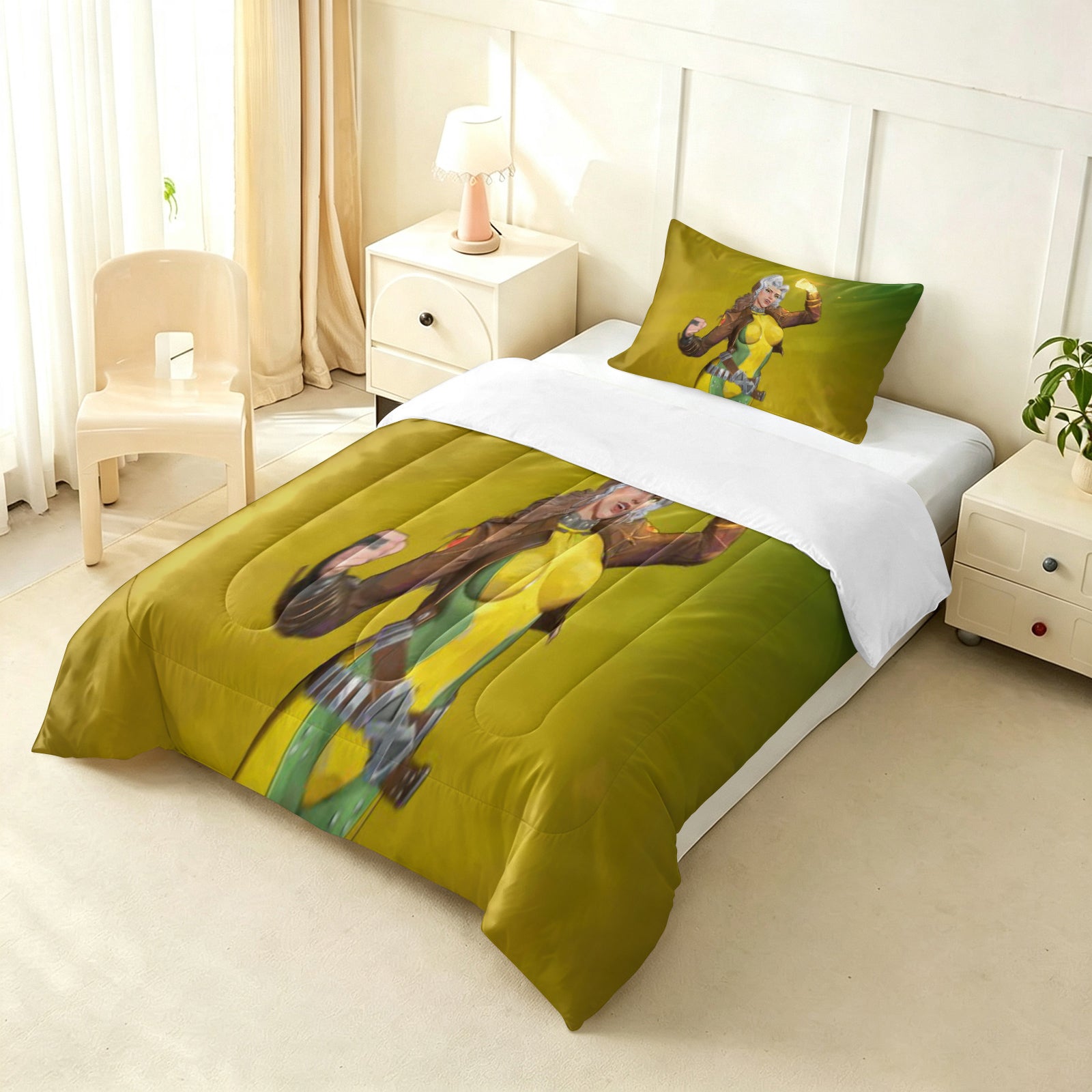 ‌Marvel Rivals Rogue Comforter Pillowcase Sets Blanket All Season Reversible Quilted Duvet