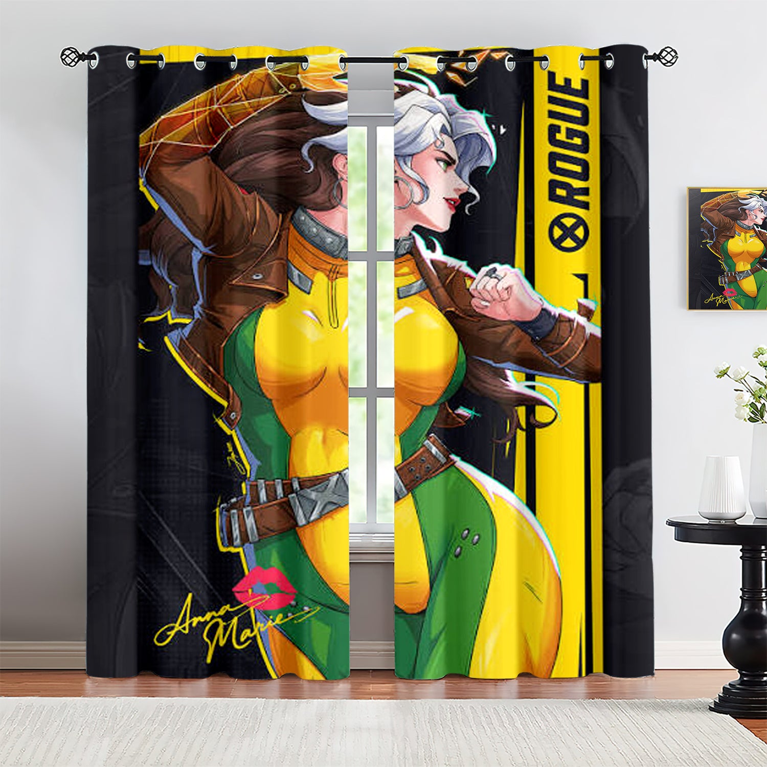 Marvel Rivals Rogue Blackout Curtains Drapes For Window Treatment Set